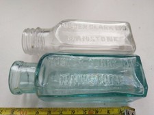 Vintage Glass Eiffel tower juice foster Clark ltd Maidston Bottle old Drinking  