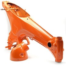 New CT70 Dax 5.5L Motorcycle Frame with Headlight Housing - Orange