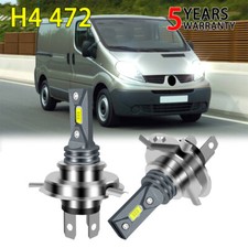 FOR Renault Trafic II 2001-2017 6000K White LED High/Low Beam Headlight Bulbs