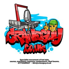 Crane Hiab lift move relocate hire - Hot tub, sauna, lathe , machinery, pizza