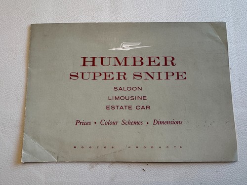 Humber super snipe - brochure, /