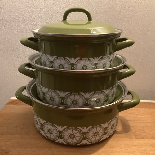 Vintage set enamel - vintage,
