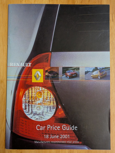 2001 renault price list - renault,