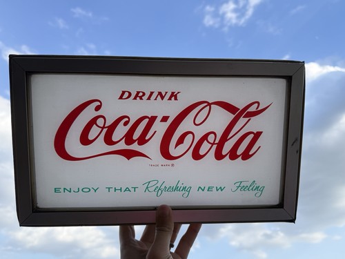 Coca cola sign 1960s vending - coca,