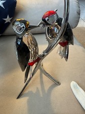 SIGNED - Swarovski 2009 Black Diamond Woodpeckers 🐦 Retired #957562