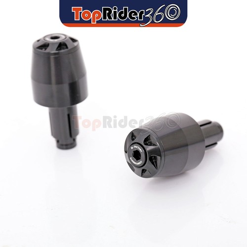 Black cnc bar end sliders - end,