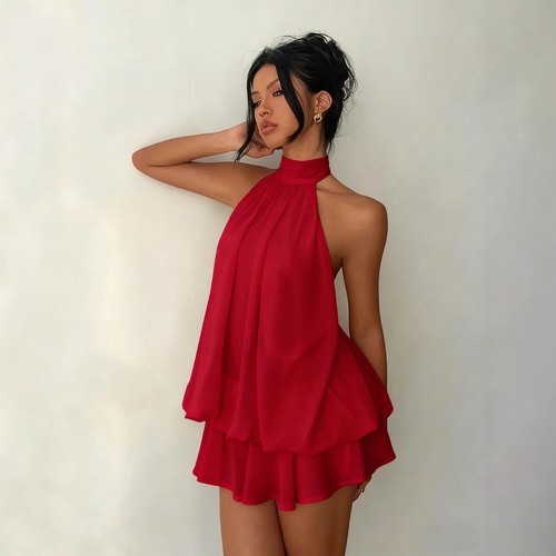 Women chiffon elegant midi - chiffon,