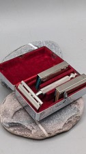 1950s GILLETTE TECH BALL-END SAFETY RAZOR . Made In England In Metal Case