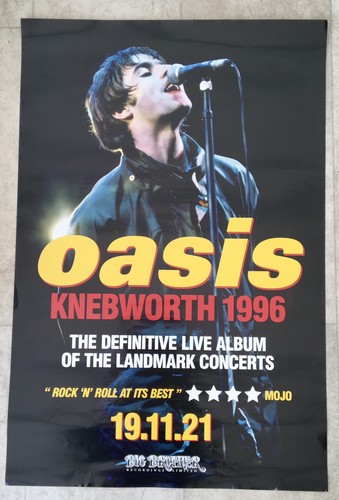 Poster oasis knebworth 1996 - knebworth,