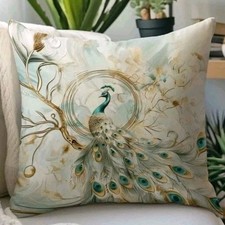 1 X Peacock cushion covers