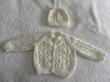 Hand knitted patterned