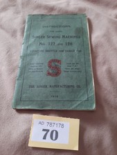  Vintage Singer Sewing Machine Instruction Books For 127 128 Models Dated 1915