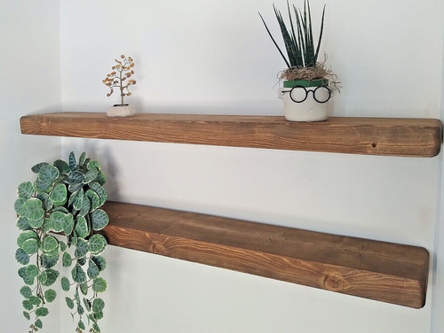 Rustic shelves floating solid - shelves,