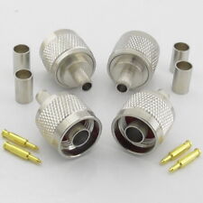 4pcs N Type Male Crimp Plug for RG8-X Mini-8 LMR240 RG8x