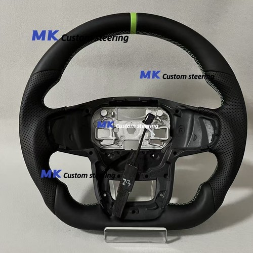 Full leather flat steering - flat,
