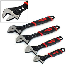 Adjustable Wrench Spanner Set 4pc Black Heavy Duty 6" 8" 10" 12" *LIFE WARRANTY*