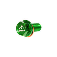 Apico Magnetic Sump Bolt KAWASAKI KX450F 06-15, KLX450R 08-15 Green