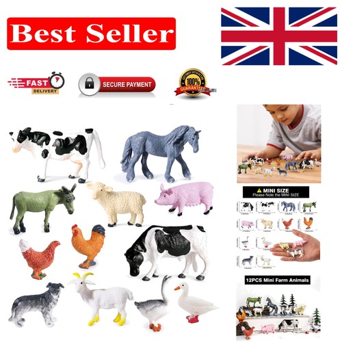 12pcs realistic plastic mini - 12pcs,