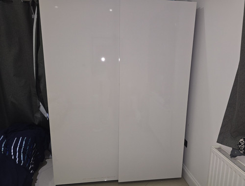 Ikea high gloss - white, sliding