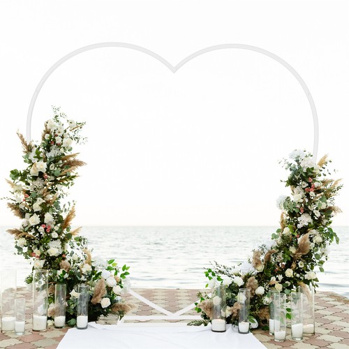 Large white wedding arch - arch, metal