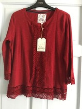 Falmer Heritage (matalan) cotton top, size 14,deep red, new