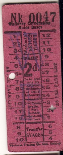 Bus tram ticket wallasey - bus, /
