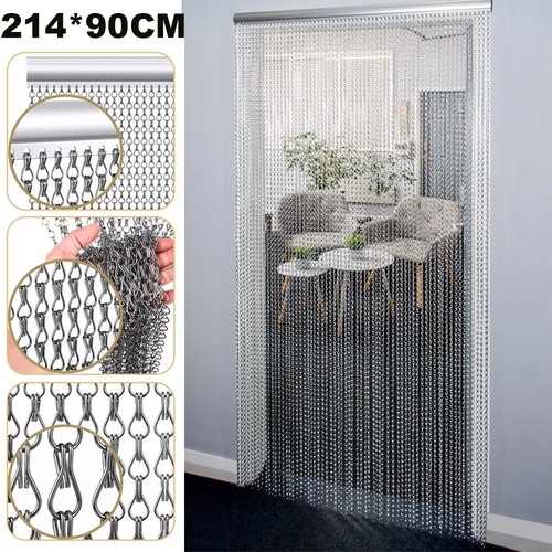 Chain curtain aluminum door - aluminum,