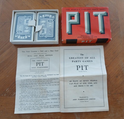 Vintage pit card game bull - game, &