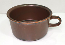 Vintage Arabia Finland Ruska Flat Coffee Mug Brown Black Speckle Rustic