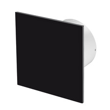 Silent Bathroom Extractor Fan Black Glass Front Panel 100mm / 4"