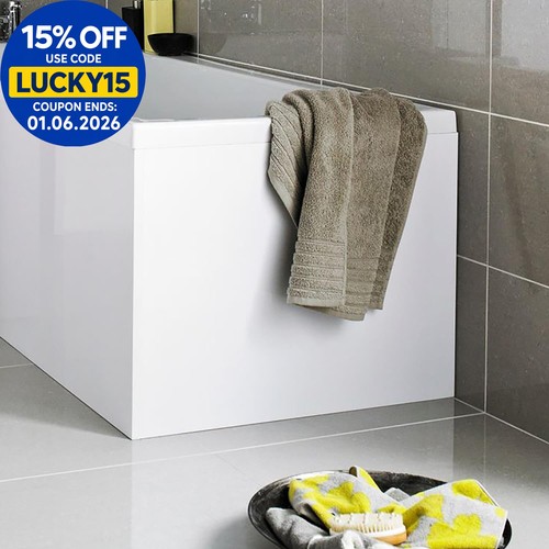 Shaped shower bath end - l,