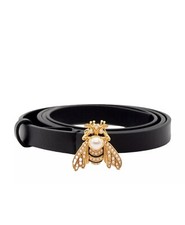 Dior Ladies Black Leather Belt