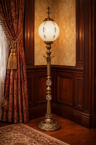 Antique floor lamp brass - 65",