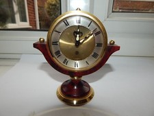 VINTAGE JAZ SWITZERLAND MECHANICAL WIND 8 DAY ALARM CLOCK VGC W/O