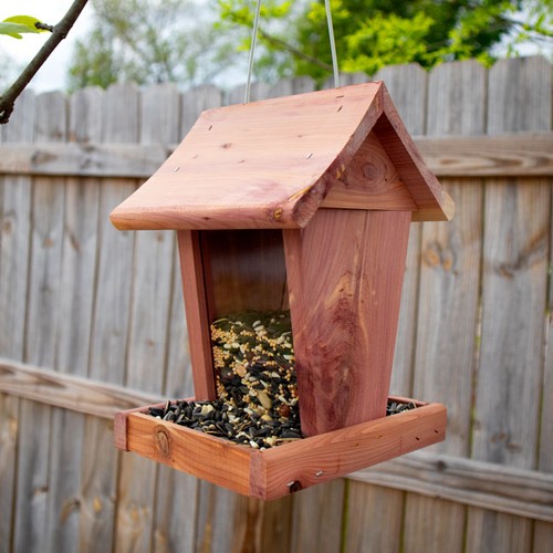 Amish made cedar small - made, hopper