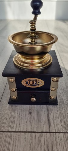 Vintage wooden coffee grinder - wooden,