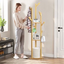 Wooden Coat Rack Floor Tree