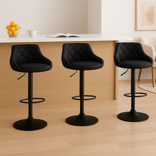 3pcs bar stools faux - 3pcs,