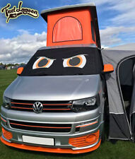 VW T5 Window Screen Cover Black Out Blind Wrap Curtain Frost Orange Eyes Camper