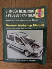 CITROEN BERLINGO & PEUGEOT PARTNER 08 to 16 SERVICE REPAIR MANUAL BY HAYNES
