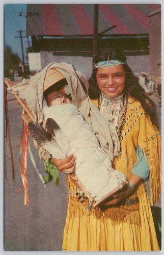 Apache indian girl and baby - apache,