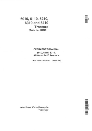 John deere tractor 6010 - tractor, 6110