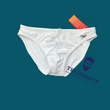 Speedo Men White solar swim brief bikini Swimwear size 30 32 34 36 38