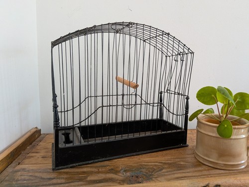 Vintage black wire hanging - vintage, or