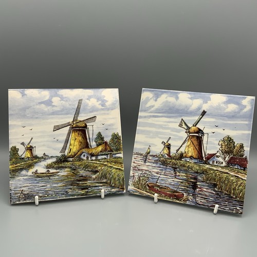 Vintage ceramic tiles trivets - vintage,