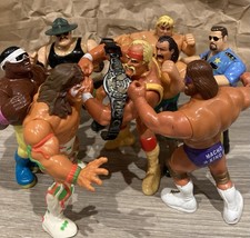 Hasbro WWF Tournament 8 Figure Bundle With Belt Hogan Warrior Macho Slaughter