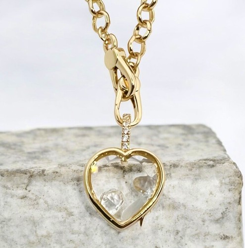 Glass opening charm locket - charm,