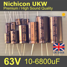 Nichicon UKW 63V Premium Audio 10-6800uF Capacitors ** UK Stock **