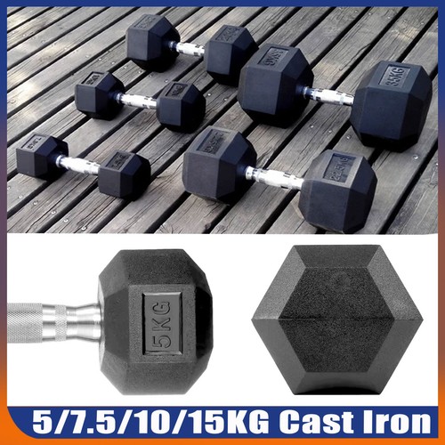 15kg hex dumbbells - 5-15kg,