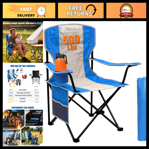 Sturdy folding camping chair - folding,